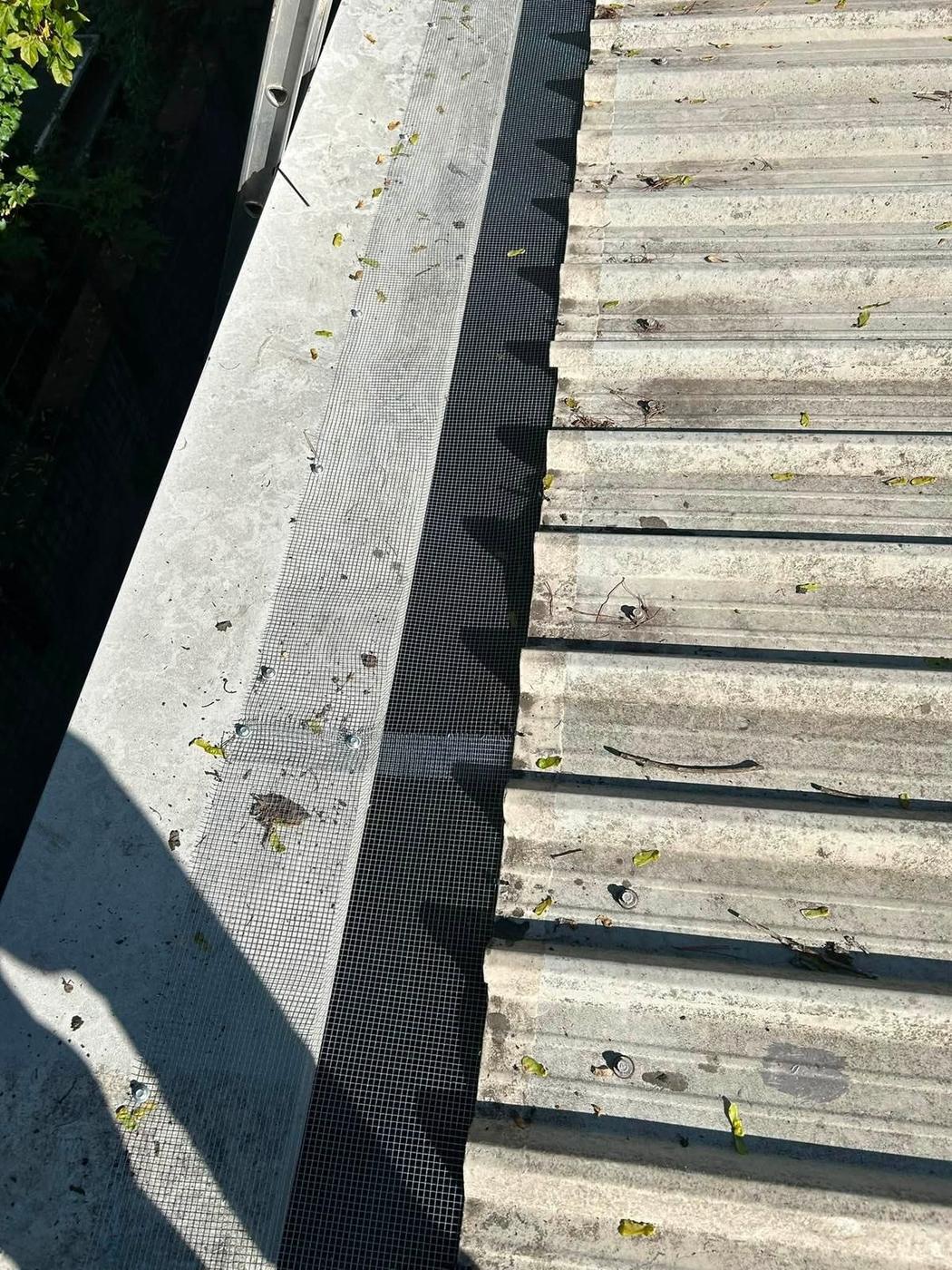 After gutter cleaning