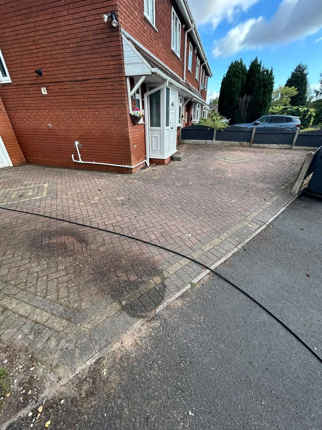 Before driveway cleaning