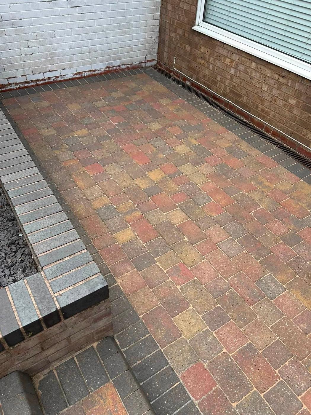 Patio cleaning example