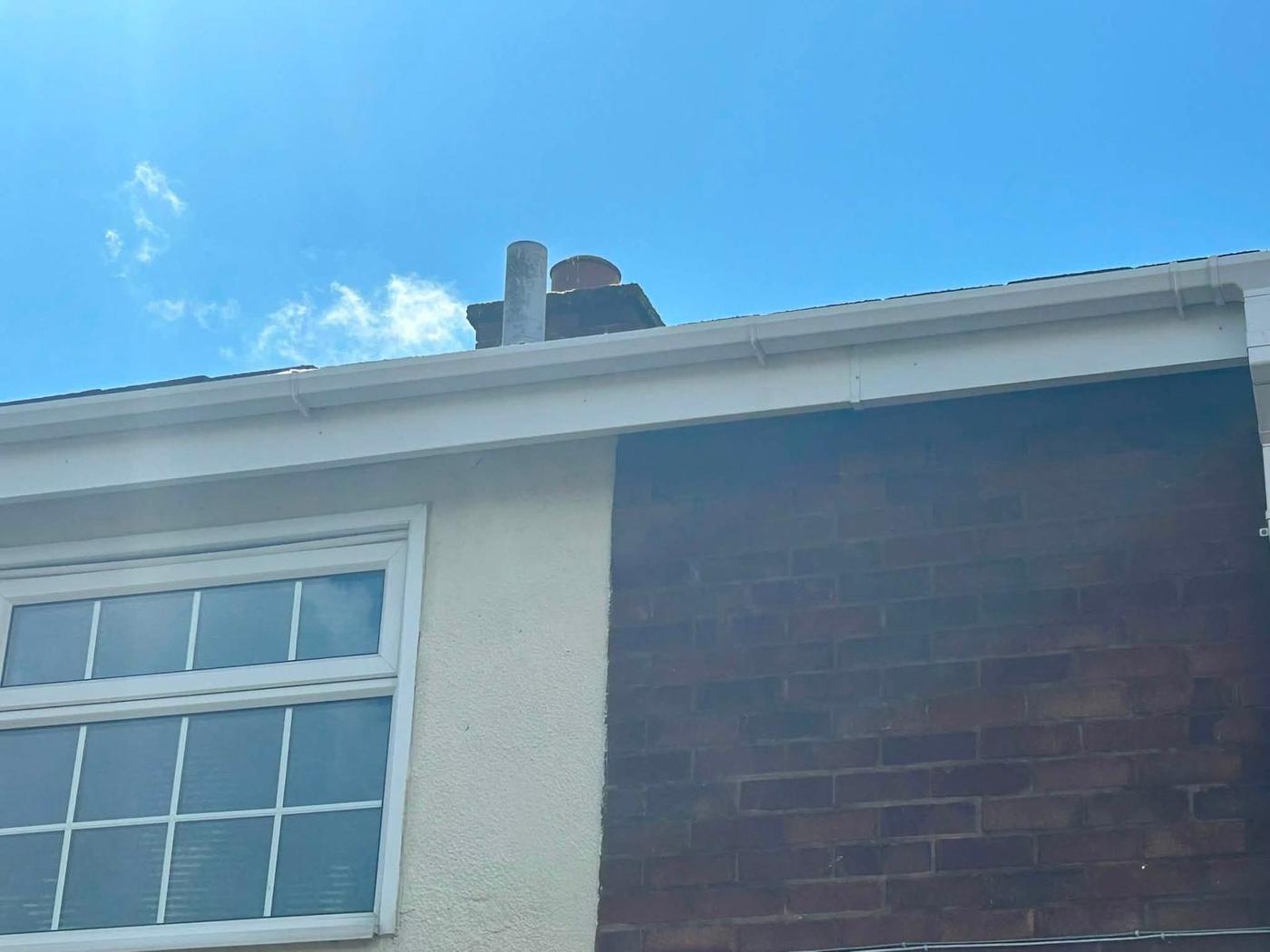 UPVC fascia and soffit cleaning job, Cheslyn Hay